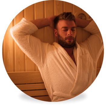 Use our saunas, steam rooms, and hot tubs for free