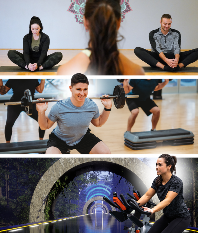 Sample free classes, including our new Les Mills The TRIP immersive cycling class!